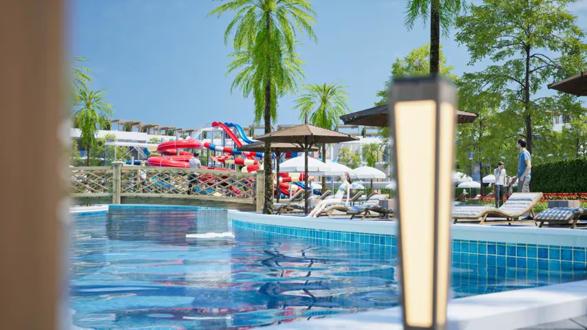 205 Second floor Building 7 main pool + 64 m2 private roof